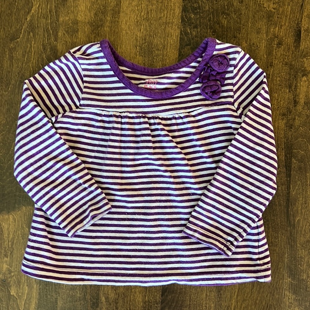 Children’s Place Purple Striped Long Sleeved Top